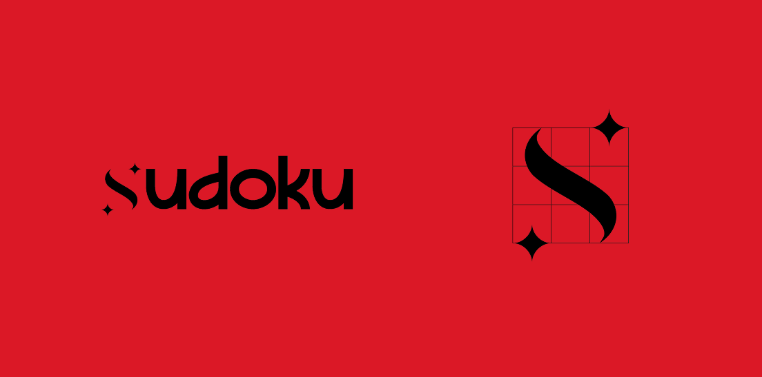 Logo on red